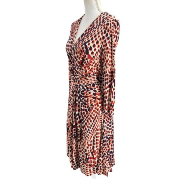 Banana Republic X Issa London Collection Red Element 3/4 Sleeve Wrap Dress - Picture 9 of 10